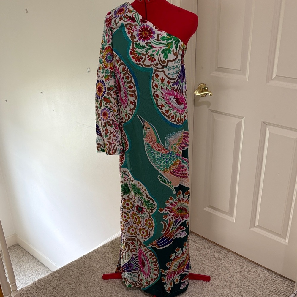 Anthropologie Vibrant Multicolor Long Sleeve Dress